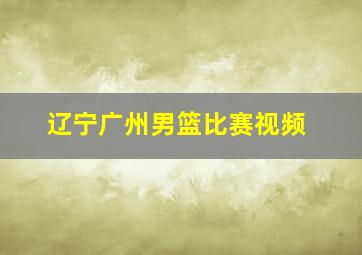 辽宁广州男篮比赛视频