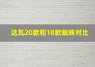 达瓦20款和18款蜘蛛对比