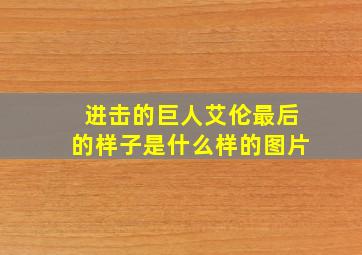 进击的巨人艾伦最后的样子是什么样的图片