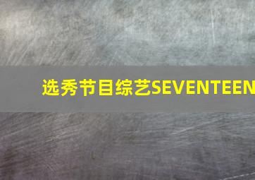 选秀节目综艺SEVENTEEN