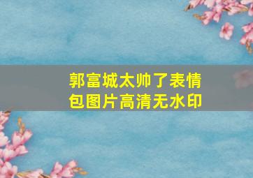 郭富城太帅了表情包图片高清无水印