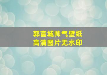 郭富城帅气壁纸高清图片无水印