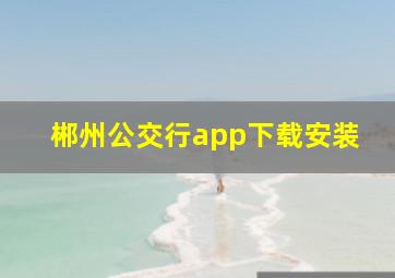 郴州公交行app下载安装