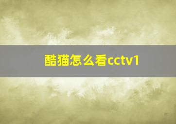 酷猫怎么看cctv1