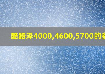 酷路泽4000,4600,5700的参数