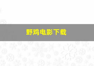 野鸡电影下载