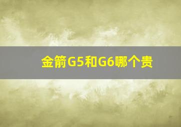 金箭G5和G6哪个贵