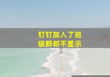 钉钉加入了班级群却不显示