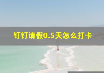 钉钉请假0.5天怎么打卡