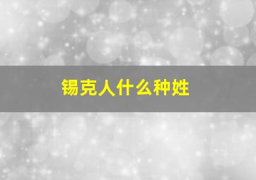 锡克人什么种姓