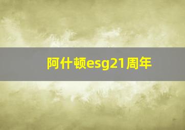 阿什顿esg21周年