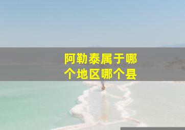 阿勒泰属于哪个地区哪个县