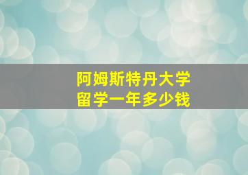 阿姆斯特丹大学留学一年多少钱