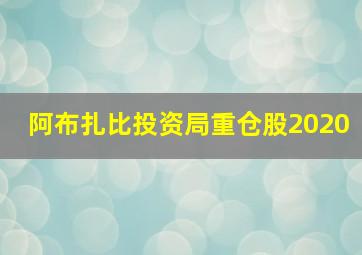 阿布扎比投资局重仓股2020