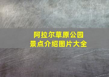 阿拉尔草原公园景点介绍图片大全