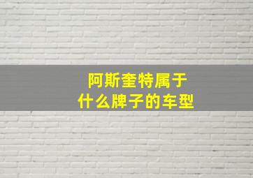 阿斯奎特属于什么牌子的车型