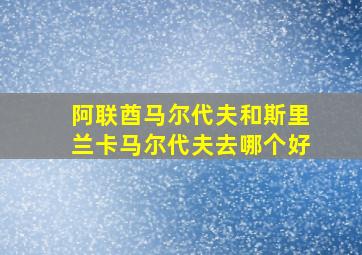 阿联酋马尔代夫和斯里兰卡马尔代夫去哪个好