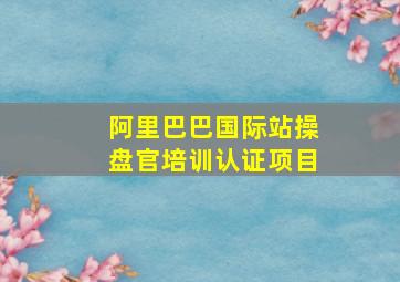 阿里巴巴国际站操盘官培训认证项目