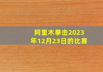 阿里木拳击2023年12月23日的比赛