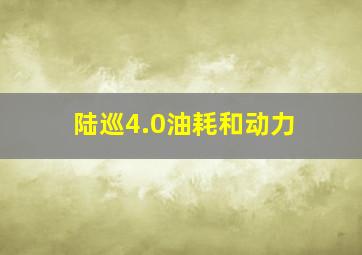 陆巡4.0油耗和动力