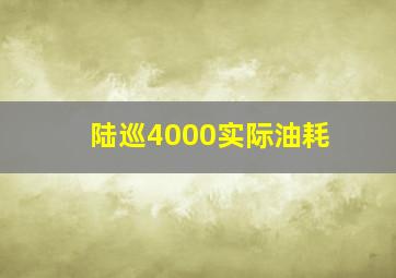 陆巡4000实际油耗