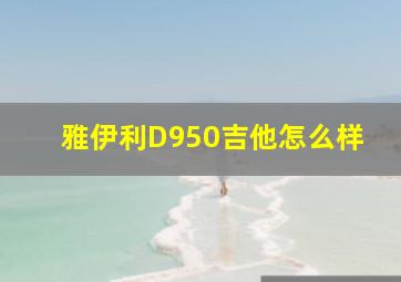 雅伊利D950吉他怎么样