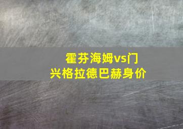 霍芬海姆vs门兴格拉德巴赫身价