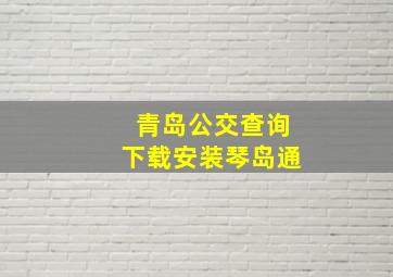 青岛公交查询下载安装琴岛通