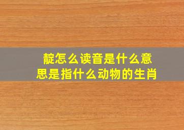 靛怎么读音是什么意思是指什么动物的生肖