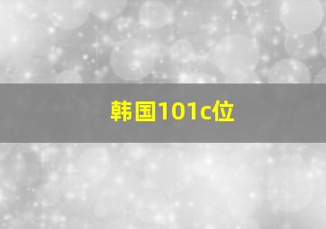 韩国101c位