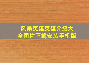 风暴英雄英雄介绍大全图片下载安装手机版