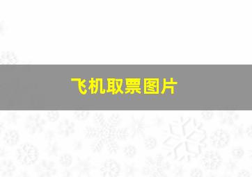 飞机取票图片