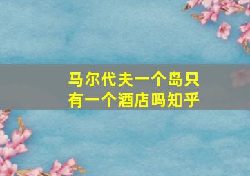 马尔代夫一个岛只有一个酒店吗知乎