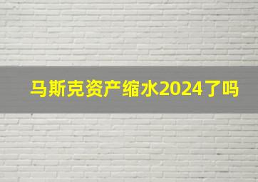 马斯克资产缩水2024了吗