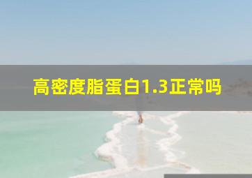 高密度脂蛋白1.3正常吗