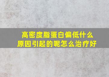 高密度脂蛋白偏低什么原因引起的呢怎么治疗好