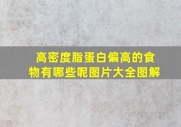 高密度脂蛋白偏高的食物有哪些呢图片大全图解