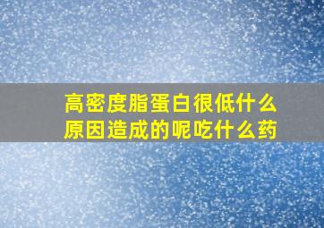 高密度脂蛋白很低什么原因造成的呢吃什么药