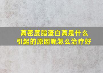 高密度脂蛋白高是什么引起的原因呢怎么治疗好