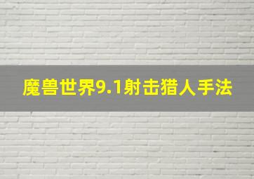 魔兽世界9.1射击猎人手法