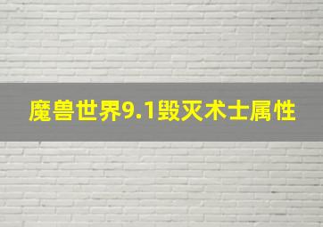 魔兽世界9.1毁灭术士属性