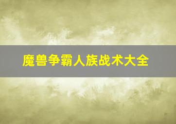 魔兽争霸人族战术大全