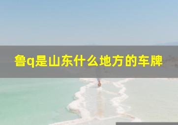 鲁q是山东什么地方的车牌