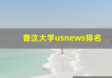 鲁汶大学usnews排名