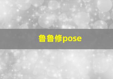 鲁鲁修pose