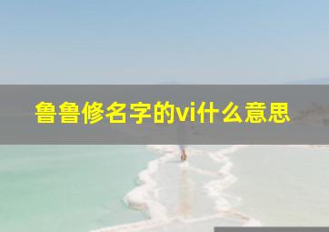 鲁鲁修名字的vi什么意思