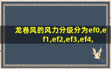 龙卷风的风力分级分为ef0,ef1,ef2,ef3,ef4,ef5