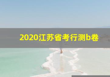 2020江苏省考行测b卷