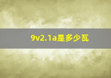 9v2.1a是多少瓦