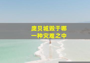 庞贝城毁于哪一种灾难之中